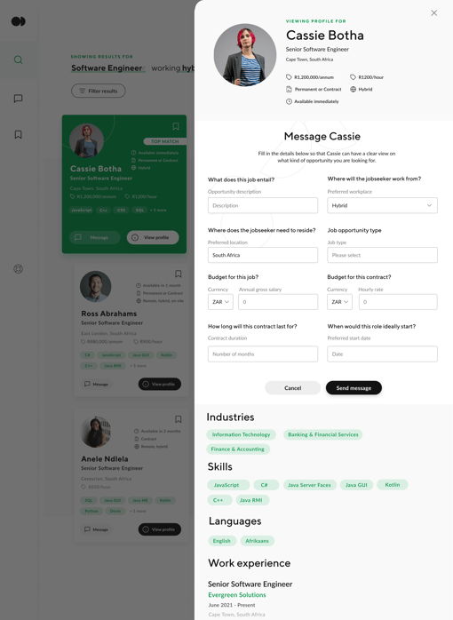 Jobseeker connect form